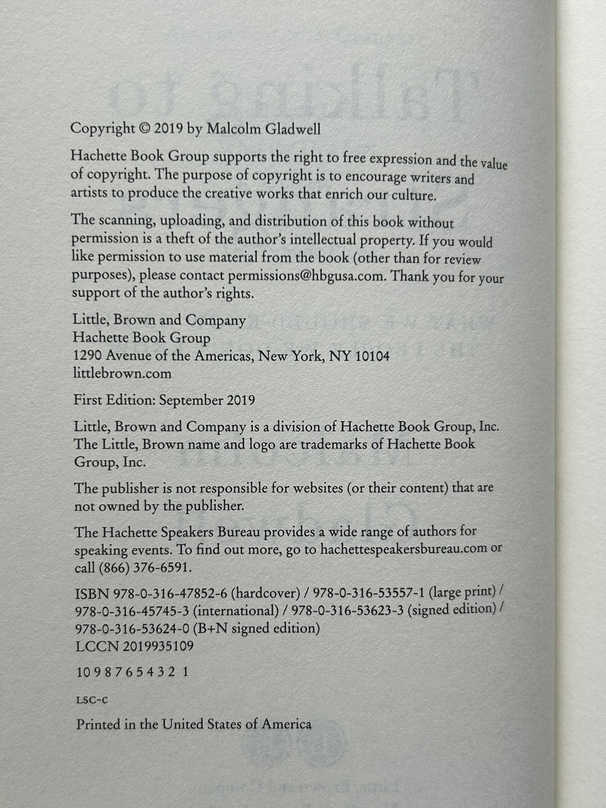 SIGNED Talking to Strangers by Malcolm Gladwell FIRST EDITION New & Unread
