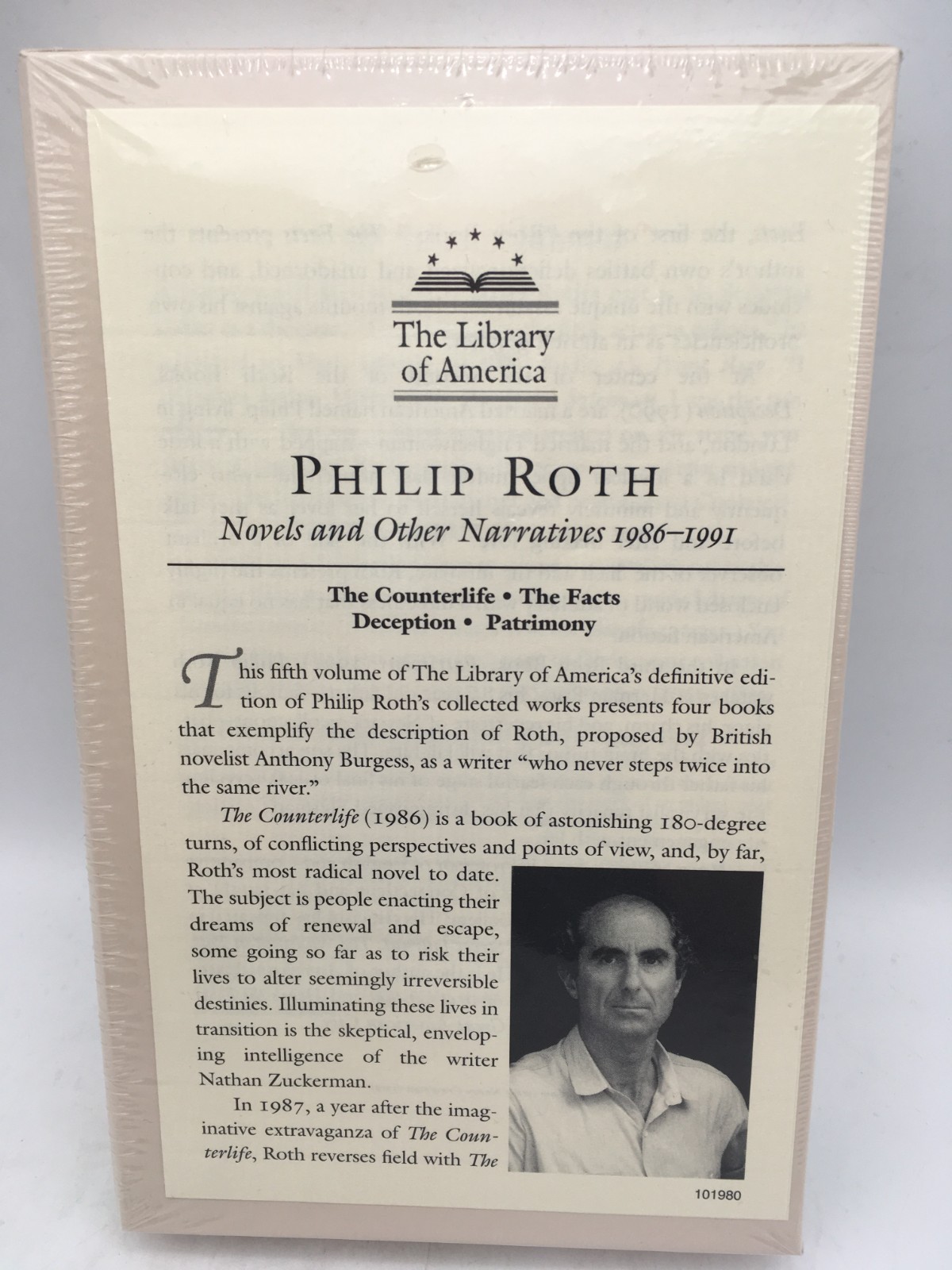 SEALED Philip Roth: Novels and Other Narratives 1986-1991 Library of America