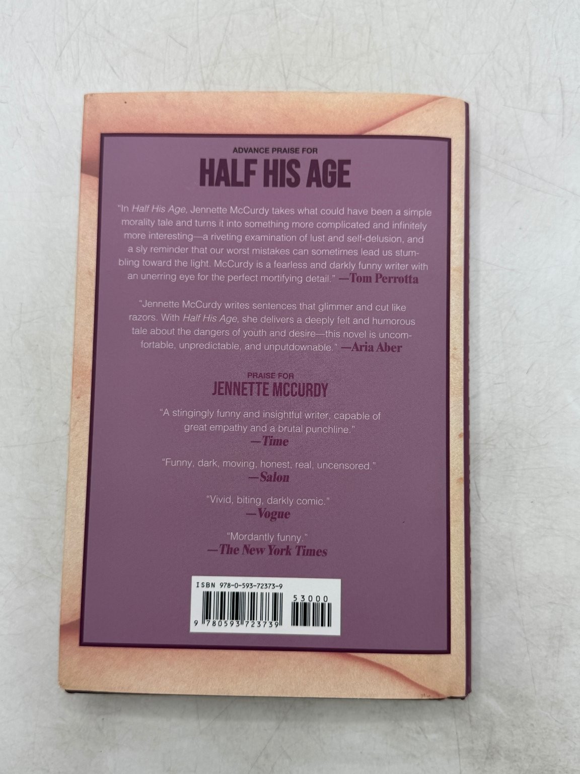 Half His Age Jennette McCurdy 2026 First Edition 1st Printing Novel Ballantine