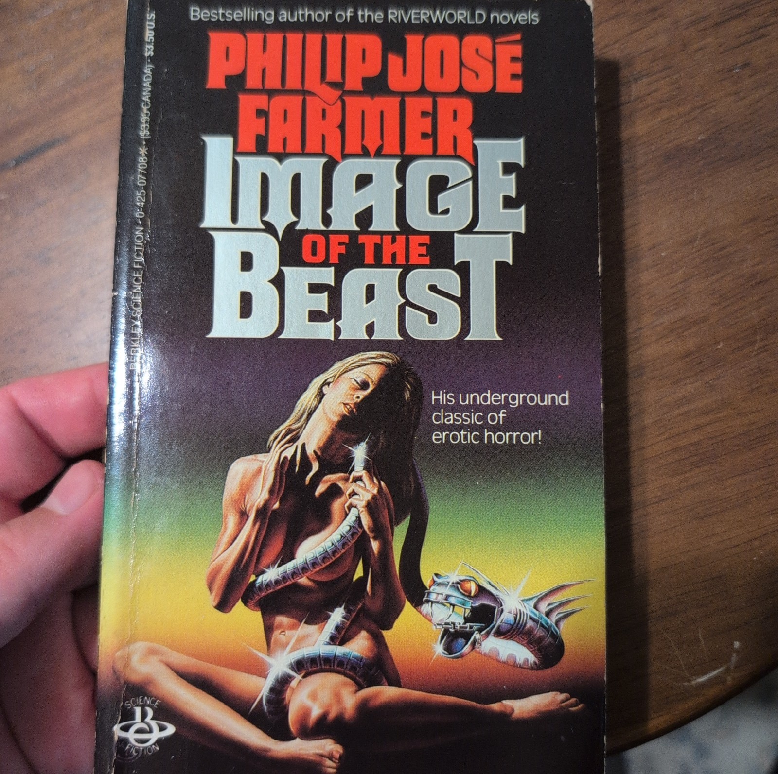 Vtg Image of the Beast Philip Jose Farmer, (Berkley MMPB, 1985) Erotic Thriller