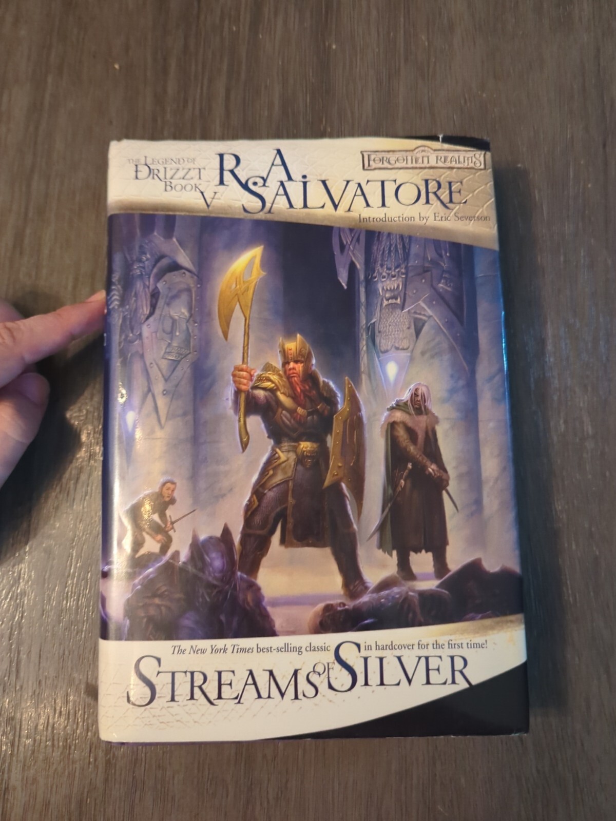 Streams of Silver – R. A. Salvatore (1st HC edition) Error Printed Upside Down
