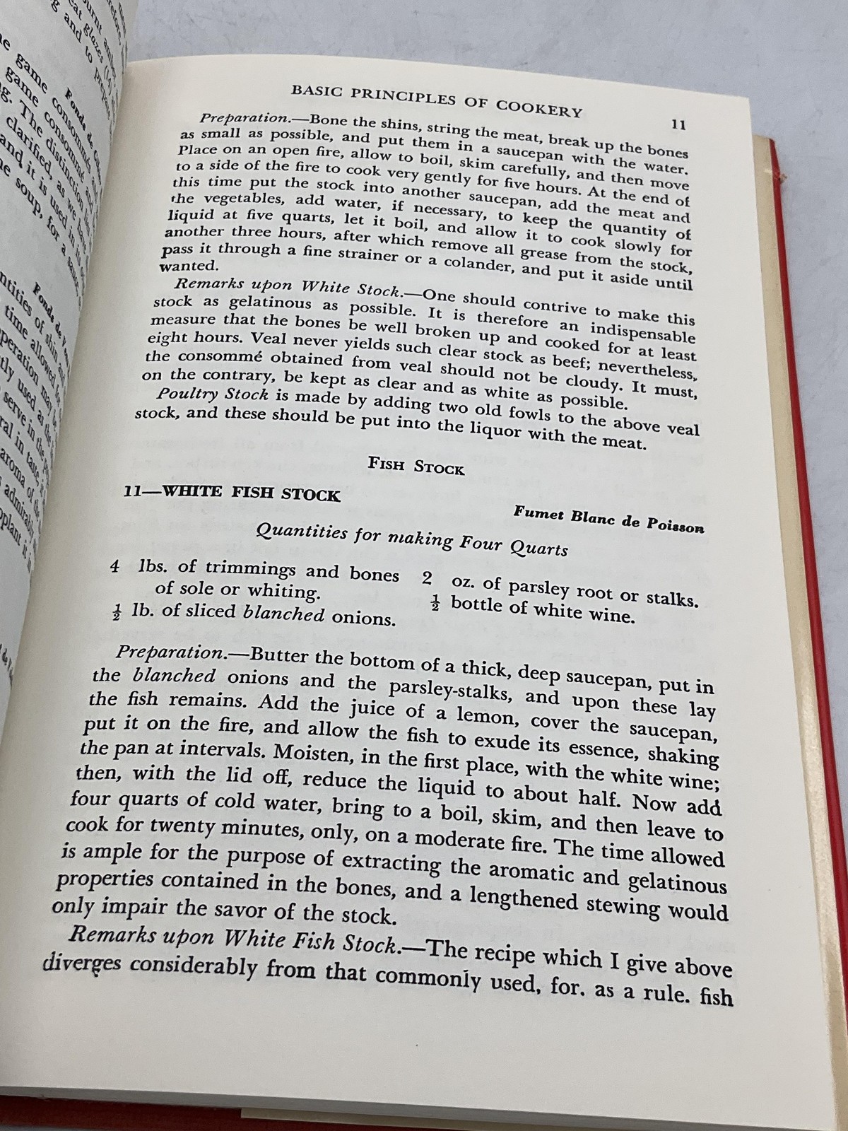 ESCOFFIER’S BASIC ELEMENTS Of FINE COOKERY Auguste Escoffier Red Hardcover