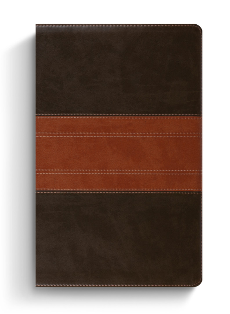ESV Giant Print Personal Size Bible TruTone, Forest/Tan, Trail Design