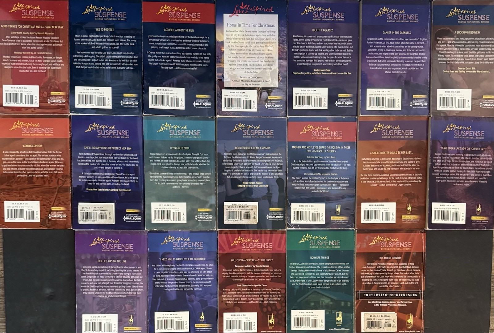 152 Love Inspired Suspense 2010-2019- All books pictured