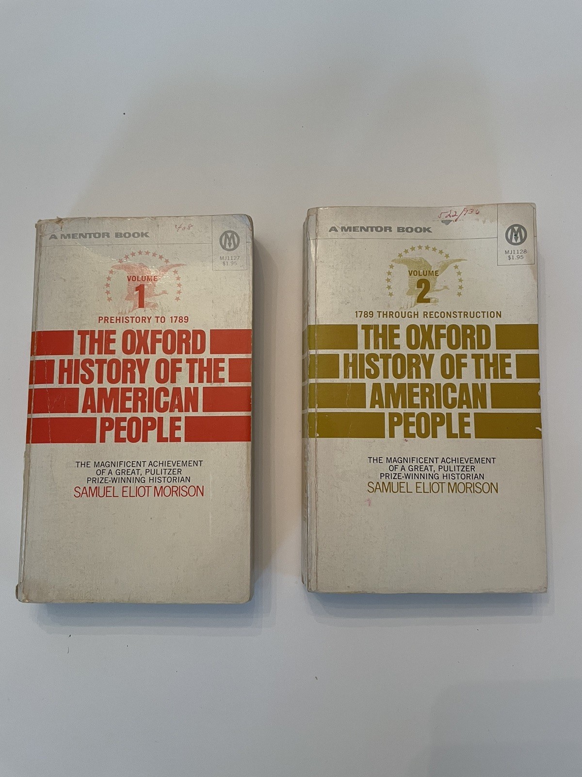 The Oxford History of the American People Samuel Eliot Morison 1972 Vol 1 Vol 2