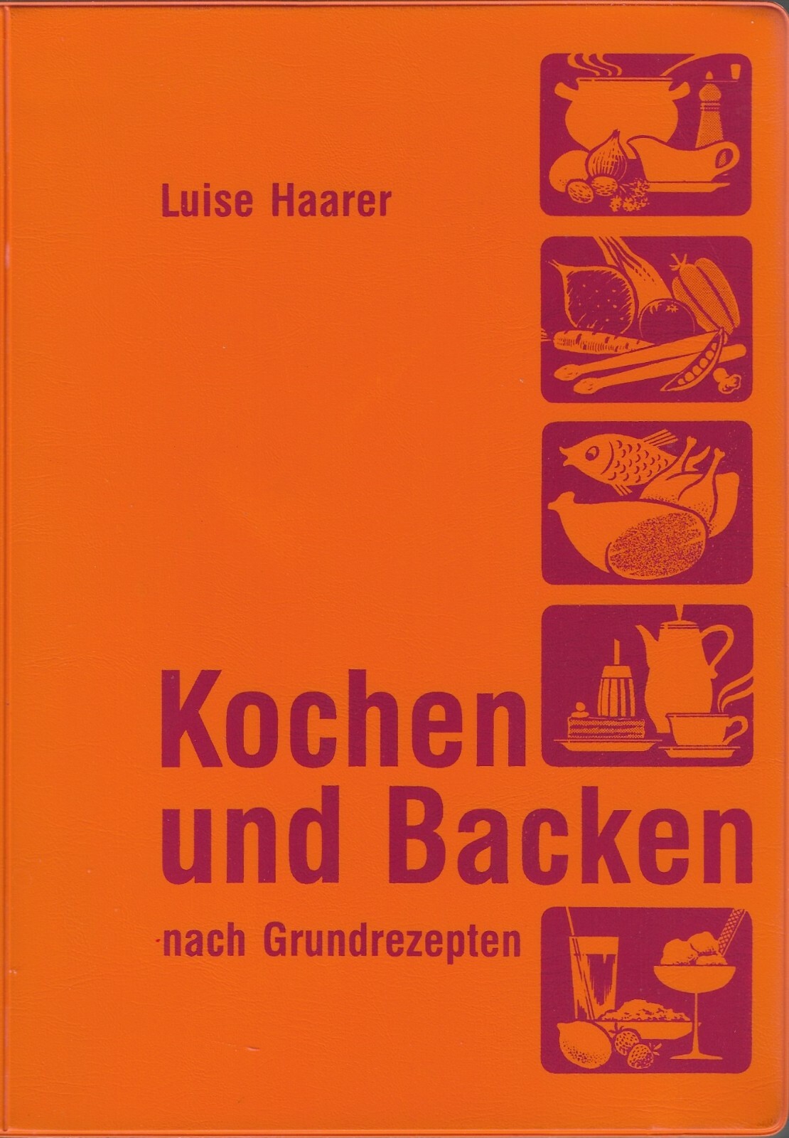 Kochen und Backen nach Grundrezepten By Luise Haarer 1994 Flexi- Vinyl Cover
