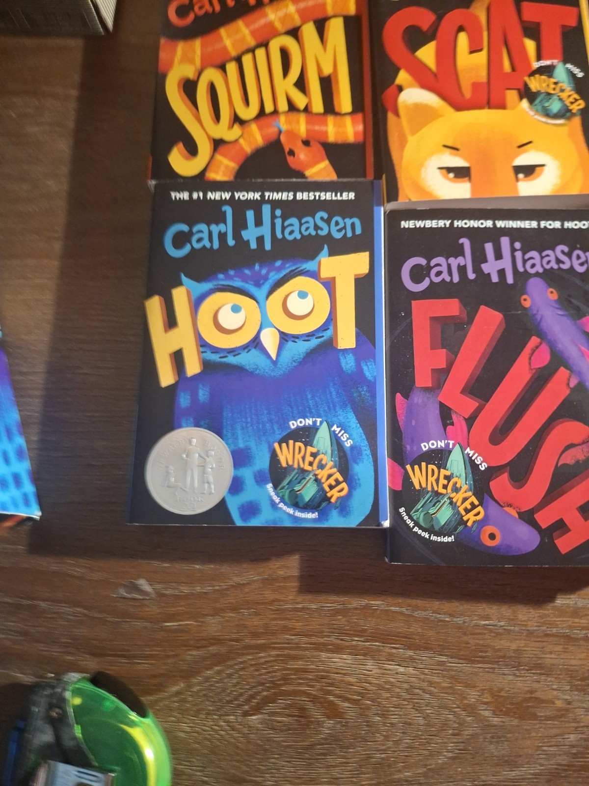 Hiaasen 6-Book Paperback Boxed Set: Hoot; Flush; Scat; Chomp; Squirm; Wrecker