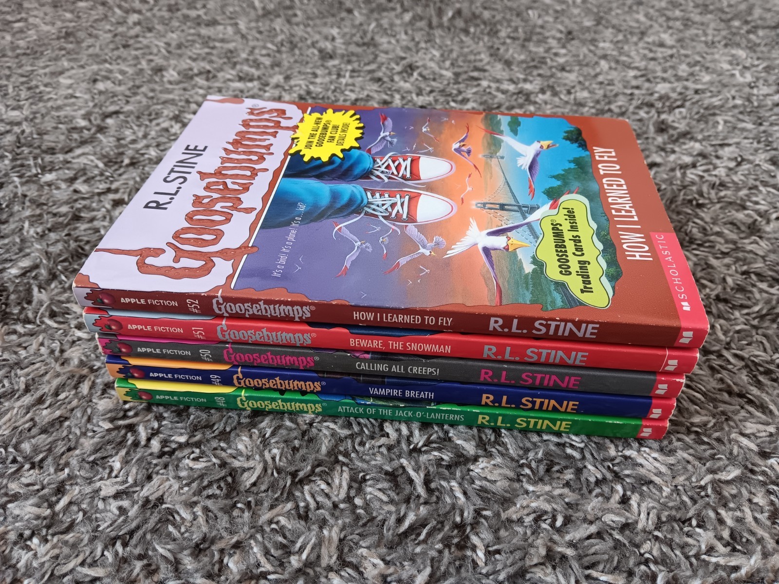 Vintage Goosebumps Book Lot Of 5 #48 49 50 51 52 Scholastic R.L Stine 1st Print