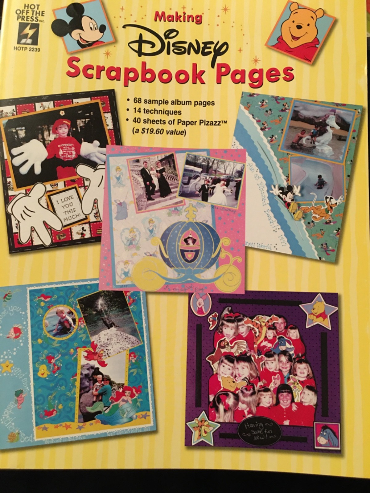 Hot off the Press Making Disney Scrapbook Pages Book + 40 Sheets Disney Papers