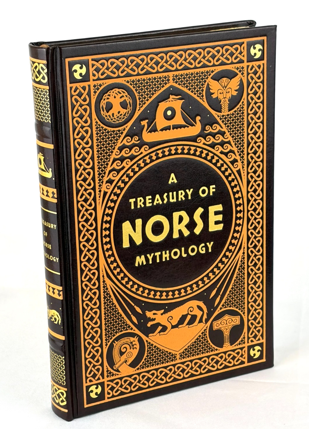 A Treasury of Norse Mythology Illustrated Leather Bound Deluxe Edition *New*