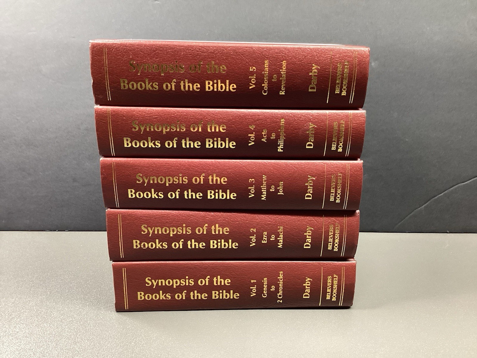 J N Darby SYNOPSIS OF THE BOOKS OF THE BIBLE 5 VOL SET Rapture
