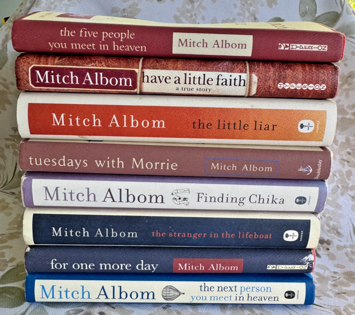 Lot 8 HCDJ Mitch Albom Faith Liar Morrie Chika Lifeboat Five People Heaven One +
