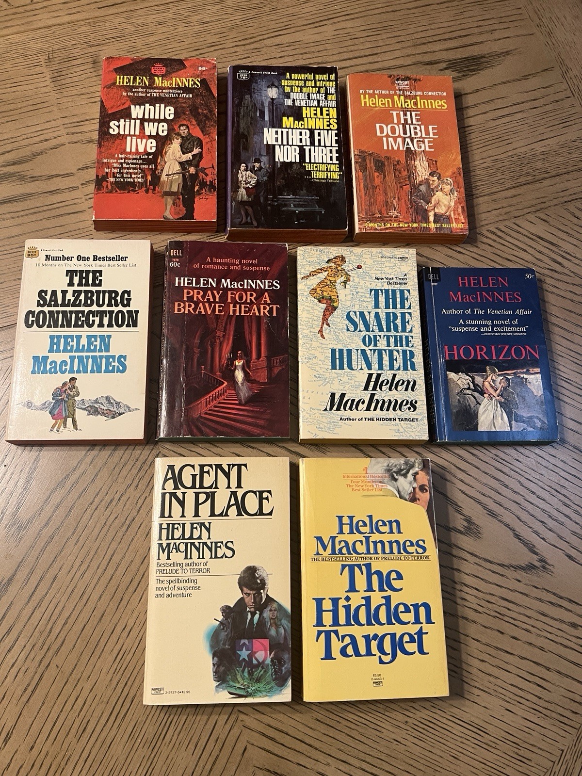 Helen MacInnes Lot of 9 Vintage Paperbacks Novels Suspense Mystery Espionage