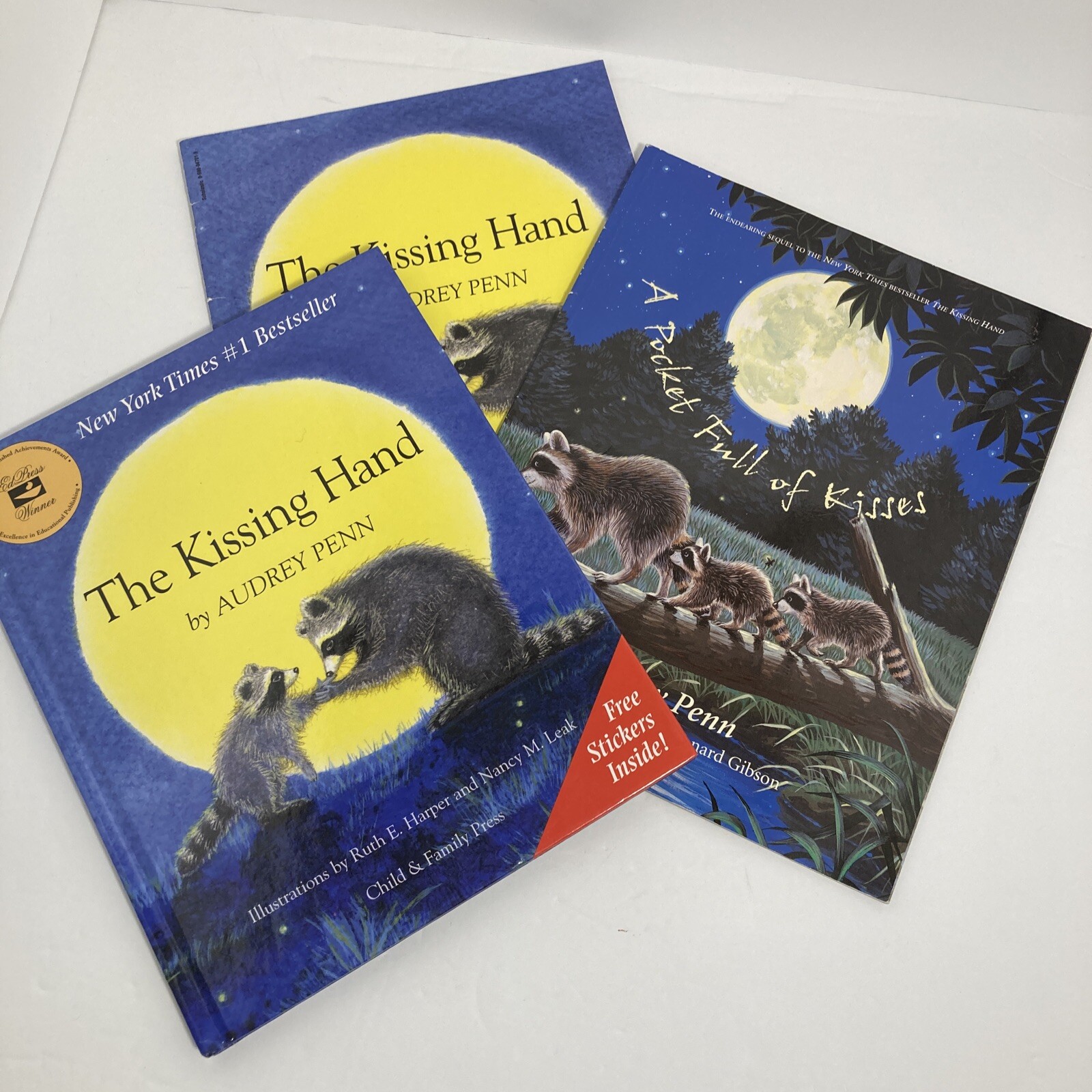 Lot of 3 Audrey Penn Children’s Books 2 “Kissing Hand” “A Pocket Full Kisses”