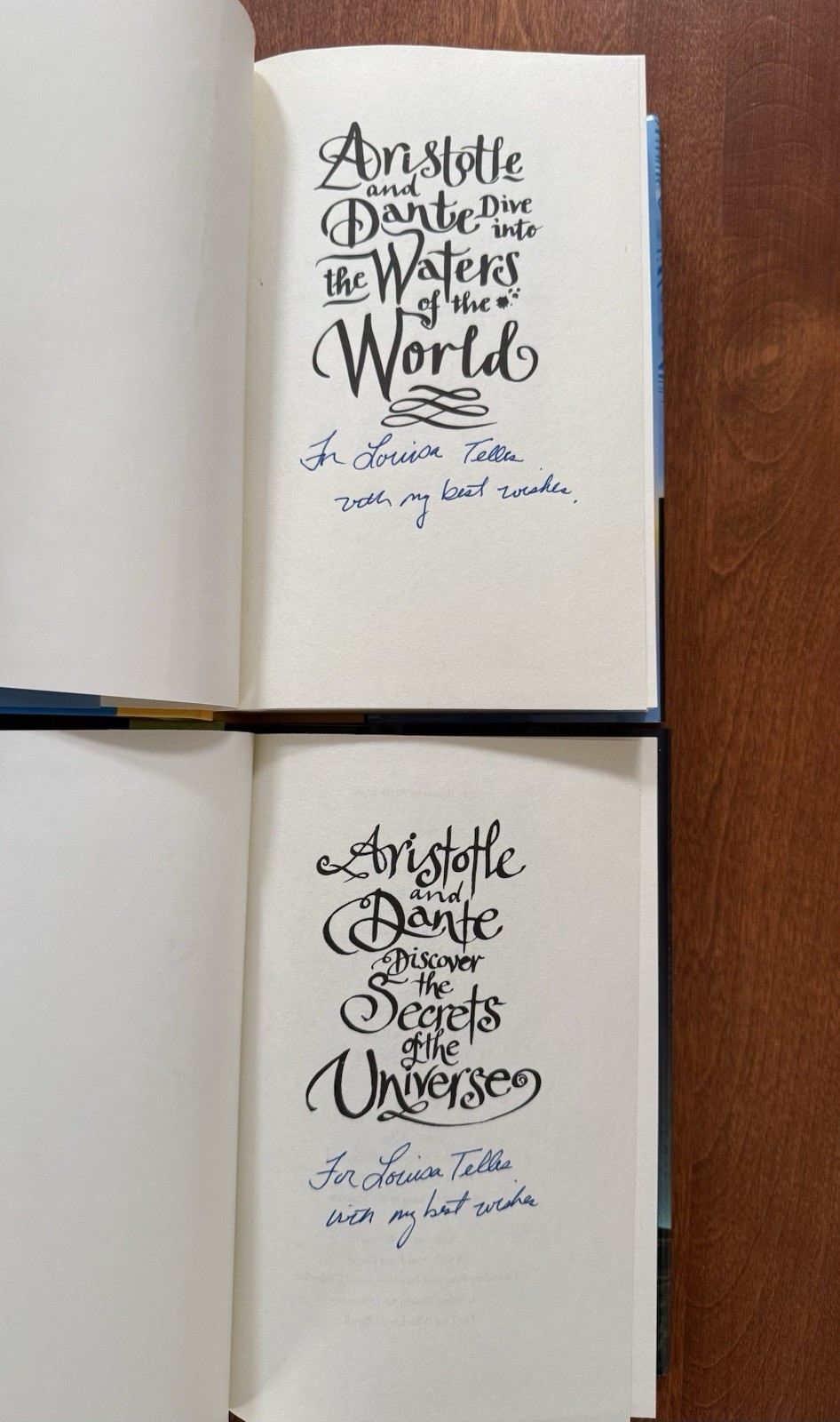 2X Signed & Inscribed: Aristotle & Dante Book Set: Benjamin Saenz, 1st/1st HCDJ