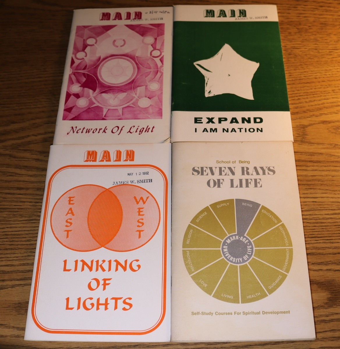 MAIN Magazine Lot of 4 – Mark-Age 1982 Seven Rays of Life 1980 New Age