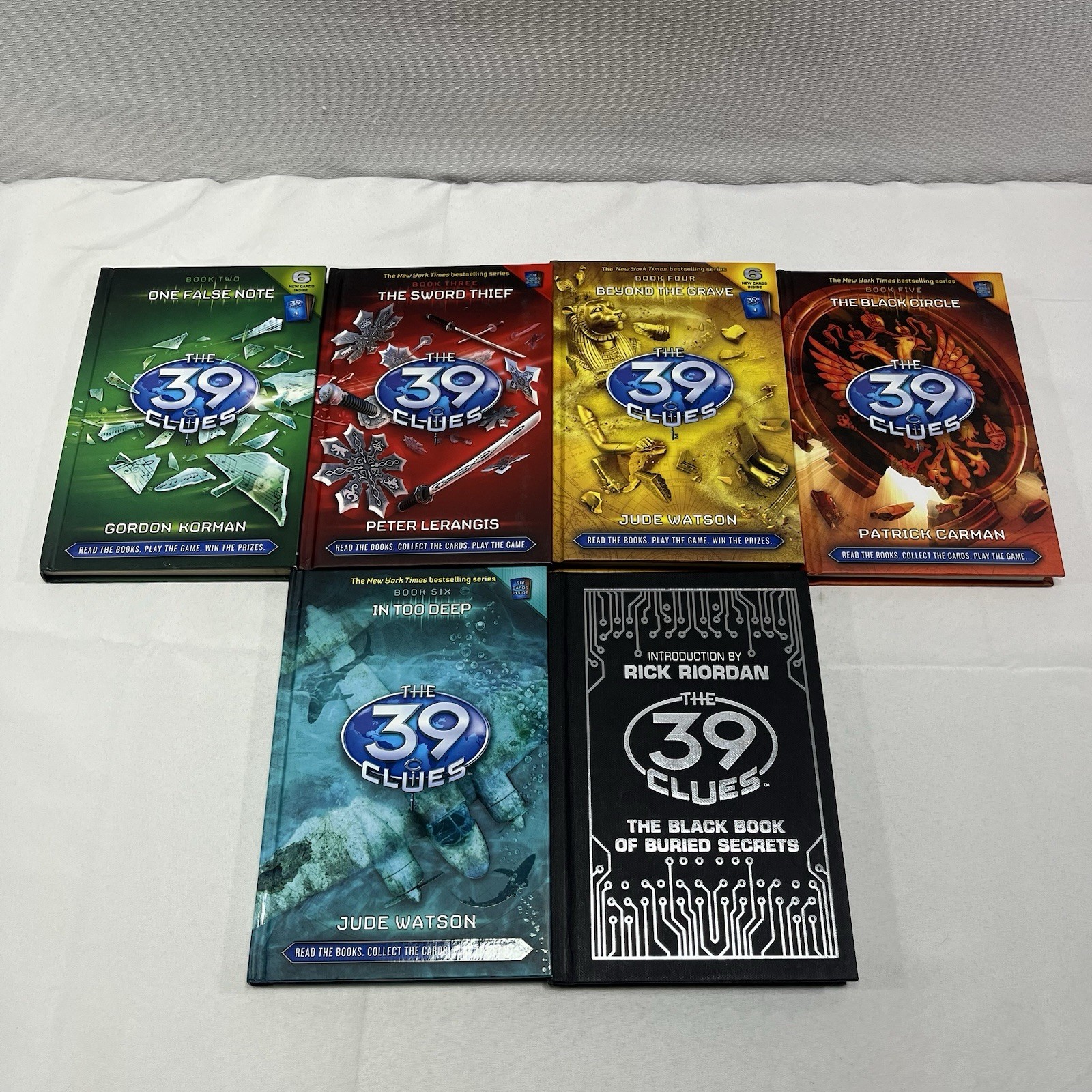 The 39 Clues Complete Book Lot Set 2-6 + Black Book HC Cards Included