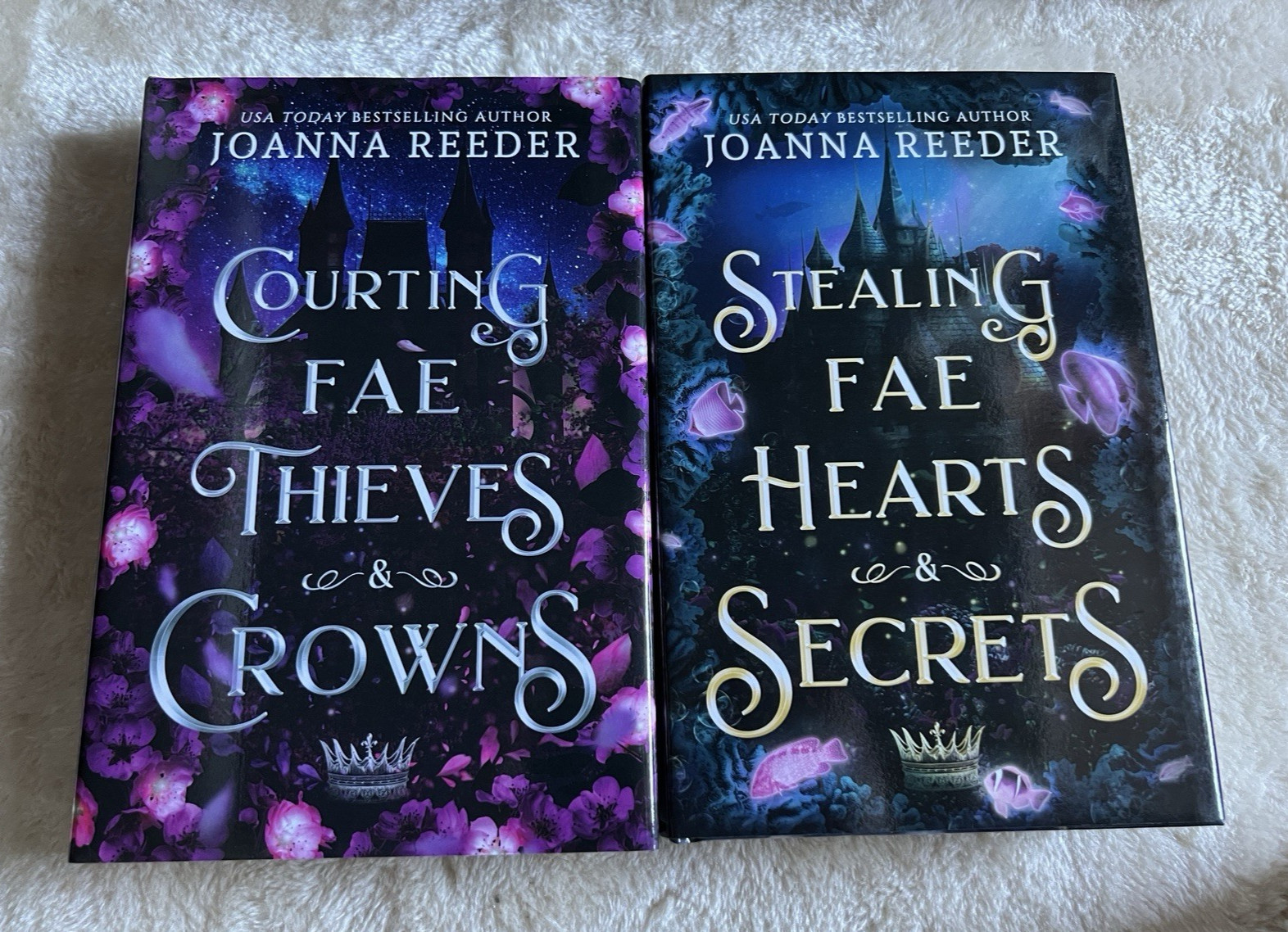 Fae Thieves and Crowns Books 1 & 2 by Joanna Reeder -HAND SIGNED KS HB w/extras!