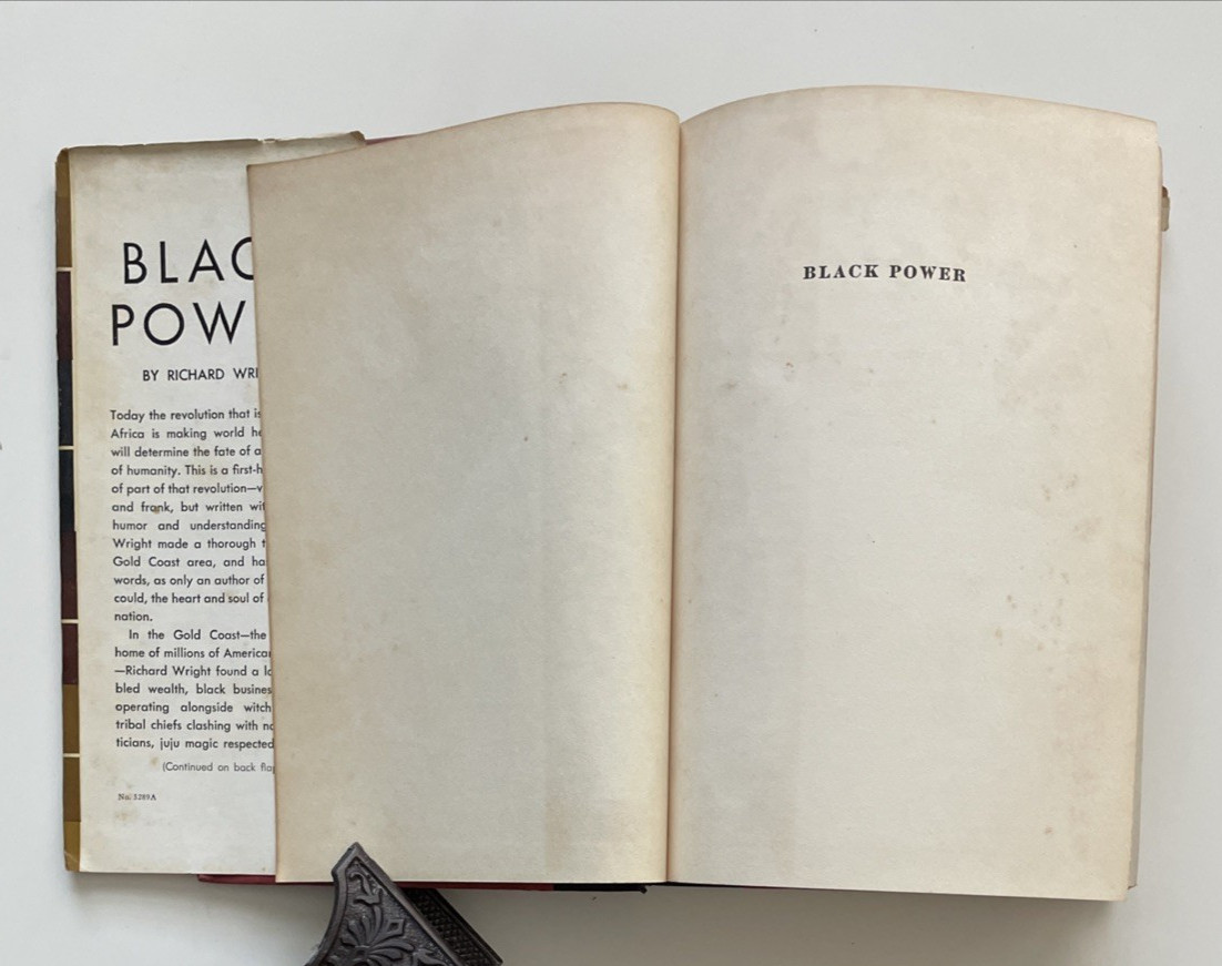 Black Power Richard Wright 1954 First Edition Hardcover Dust Jacket Harper Bros