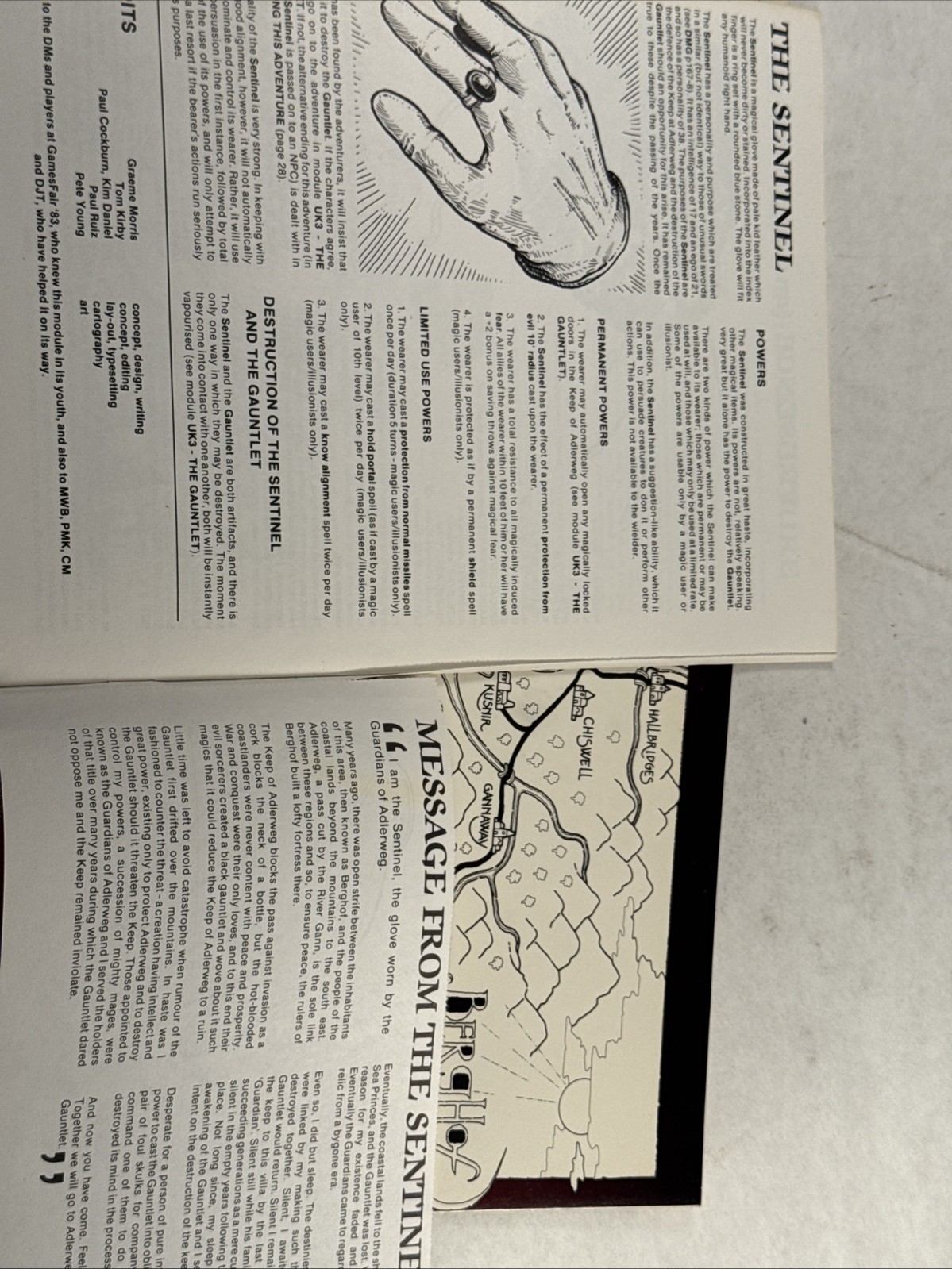 The Sentinel (Advanced Dungeons & Dragons module UK2) Graeme Morris AD&D (1e and