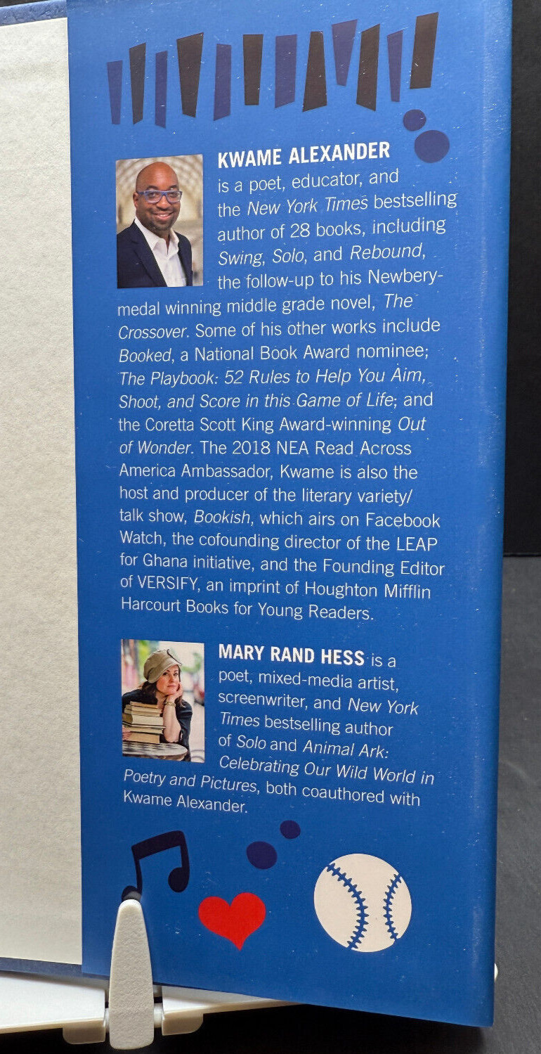 Swing by Kwame Alexander SIGNED 1st Edition HCDJ 2018 with Mary Rand Hess