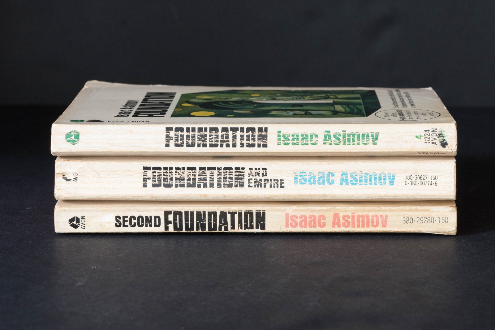 Isaac Asimov FOUNDATION TRILOGY Complete Series Lot of 3 (#1-3) Set AVON Books