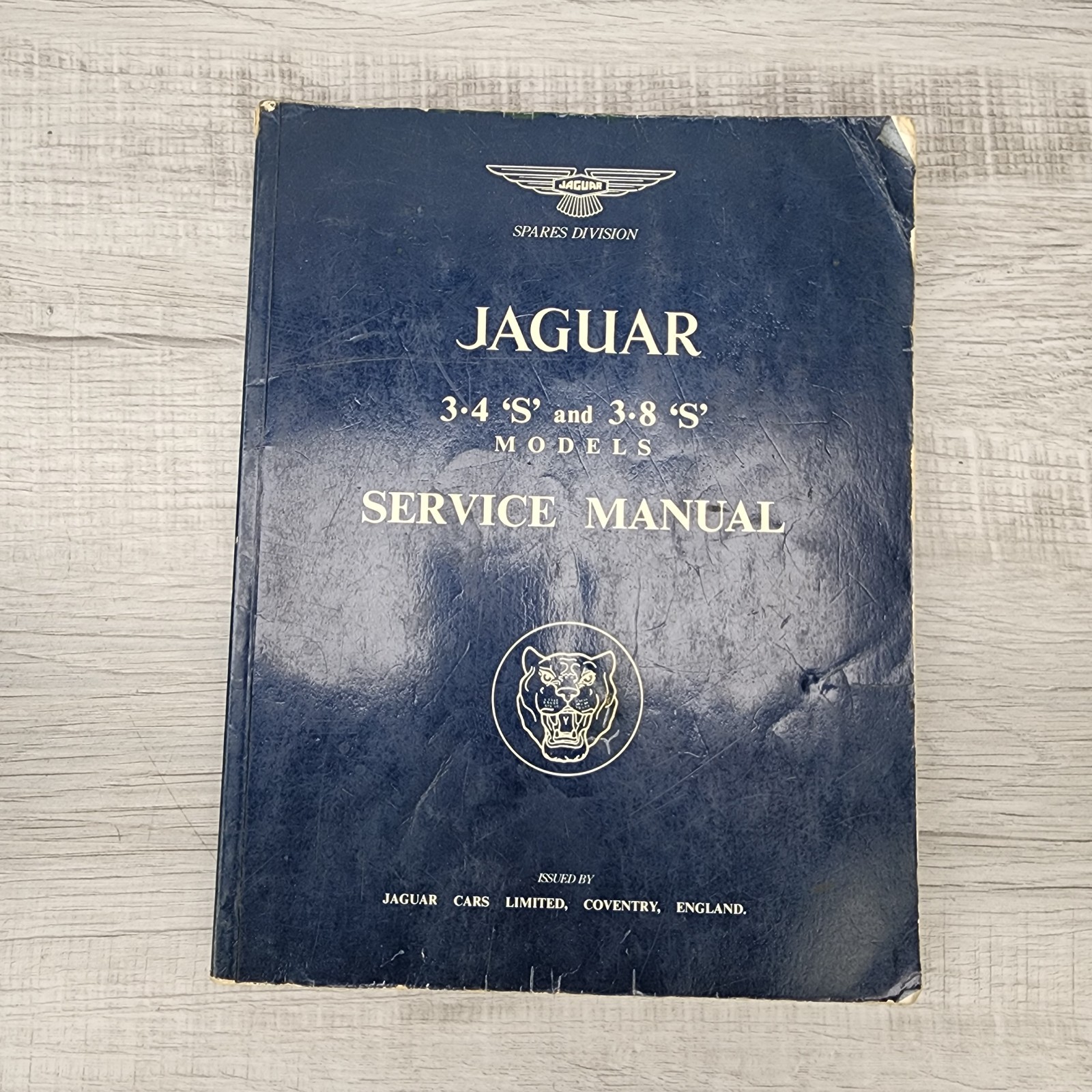JAGUAR S-TYPE 3.4 & 3.8 SERVICE MANUAL 1963-1968 By Brooklands Books PB 1972