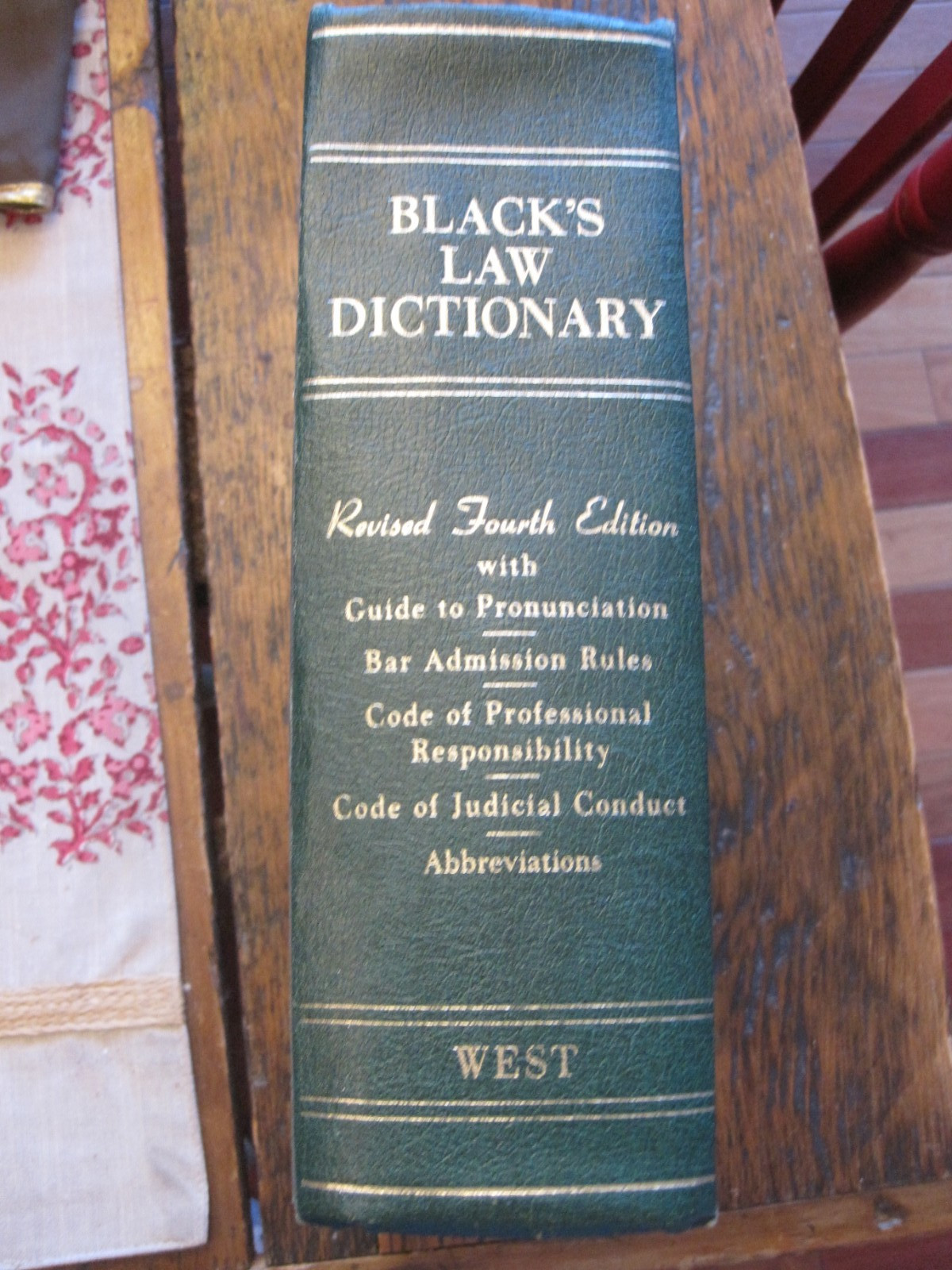 Black’s Law Dictionary Henry Campbell Black 1968 HC Book Revised Fourth Edition