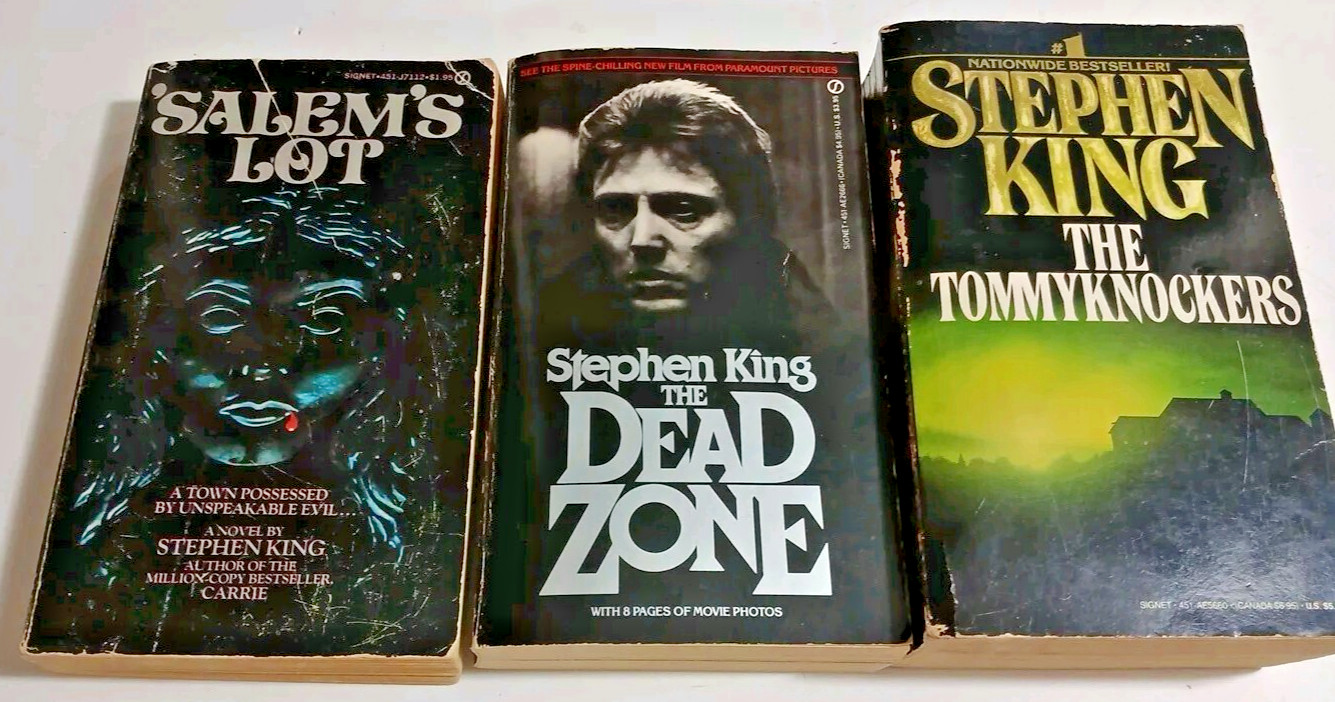 Stephen King Early Lot 3 1st Signet Ed. Salem’s Lot, Dead Zone, Tommyknockers