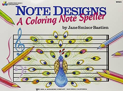 WP251 – Note Designs – A Coloring Note Speller – Bastien (Bastien p – VERY GOOD
