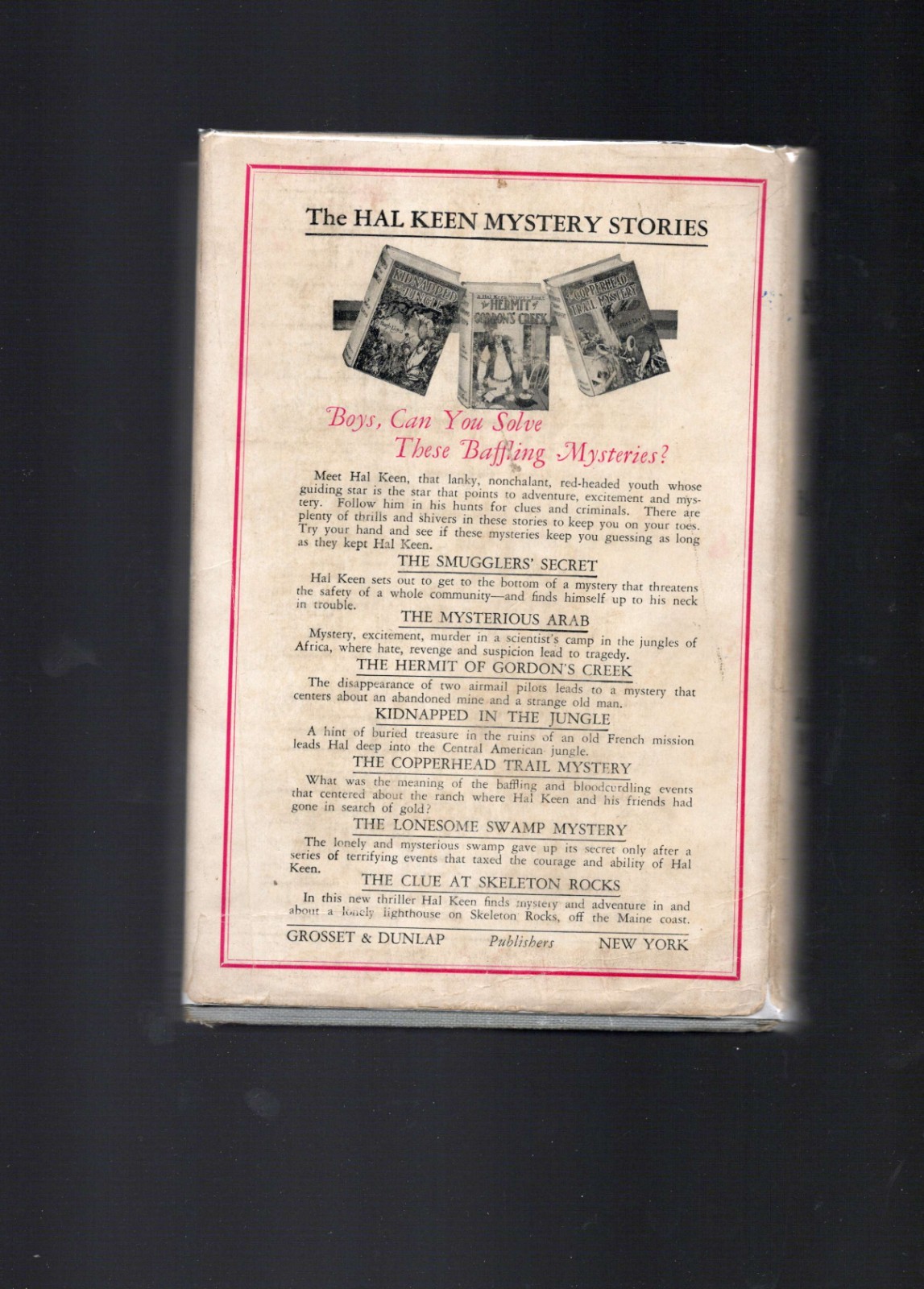 Hal Keen The Clue at Skeleton Rocks lst Edition in Dust Jacket