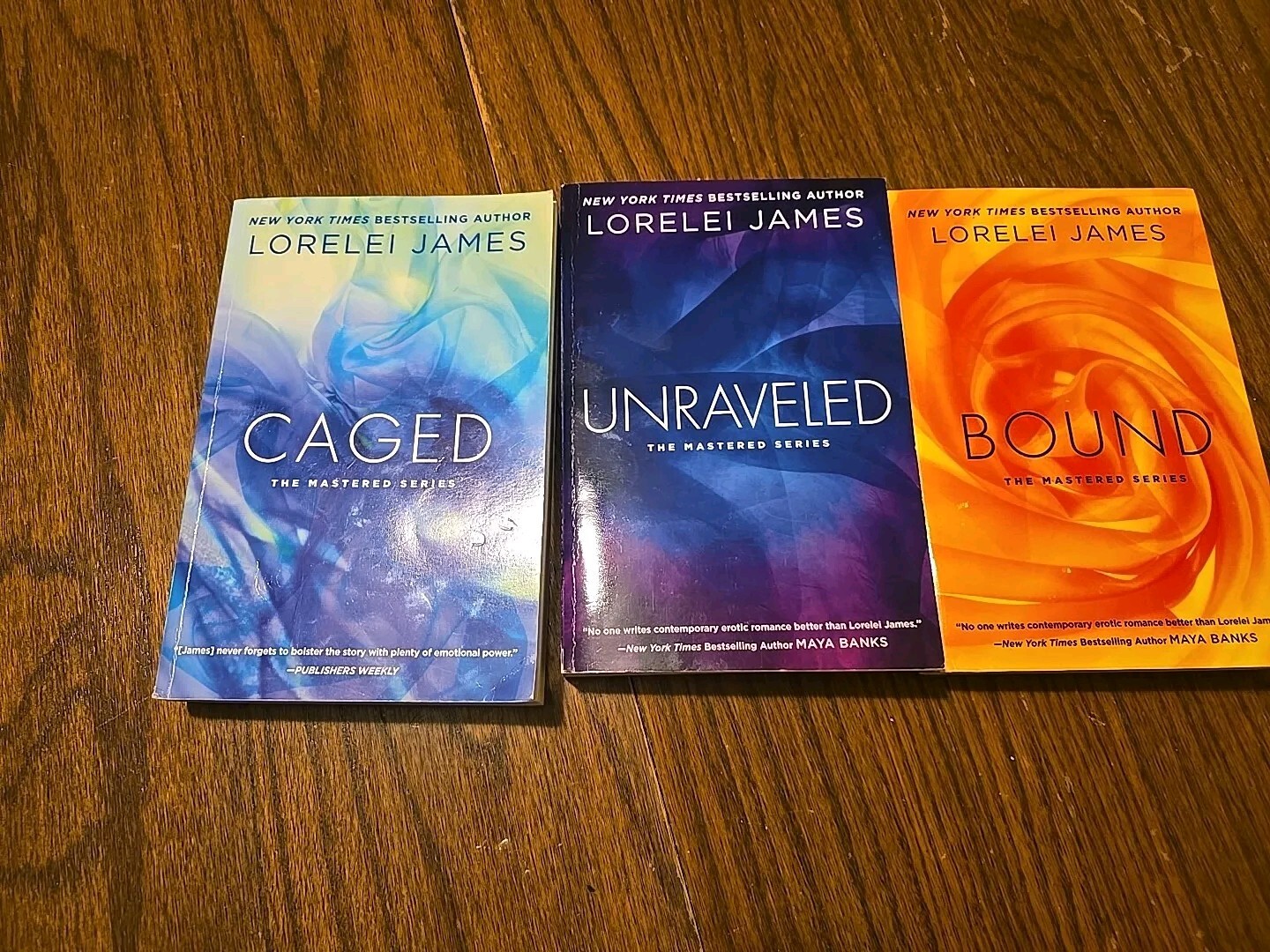 Caged, Bound,Unraveled; The Mastered Series – paperback, Lorelei James