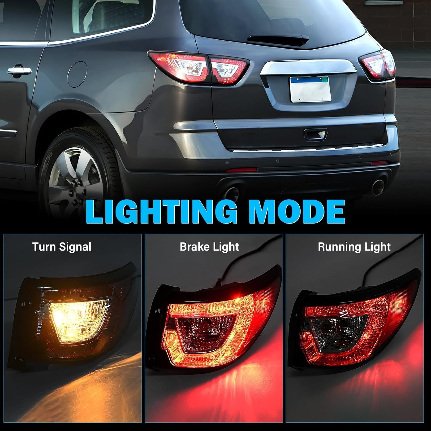 Tail Lights Assembly Compatible with 2013 2014 2015 2016 2017 Chevy Traverse …