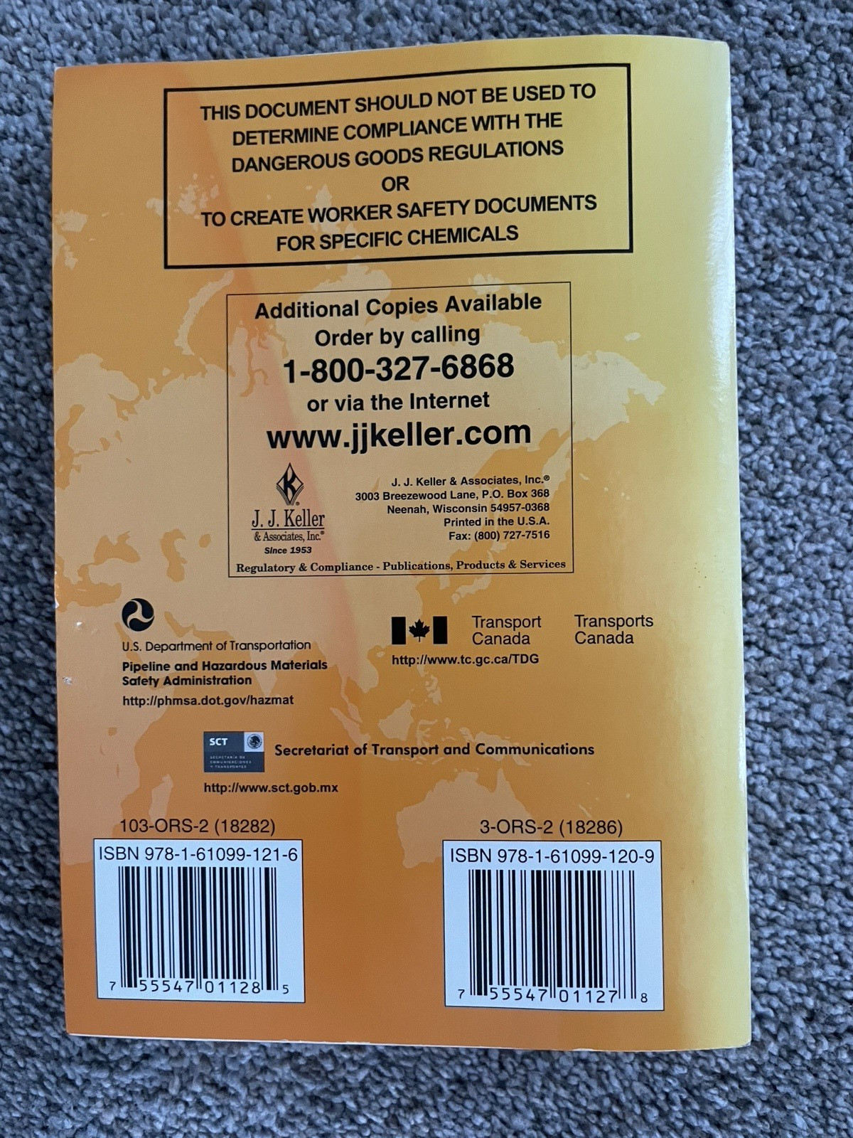 Emergency Response Guidebook 2012 First Responders Paperback, 1 or 2 copies