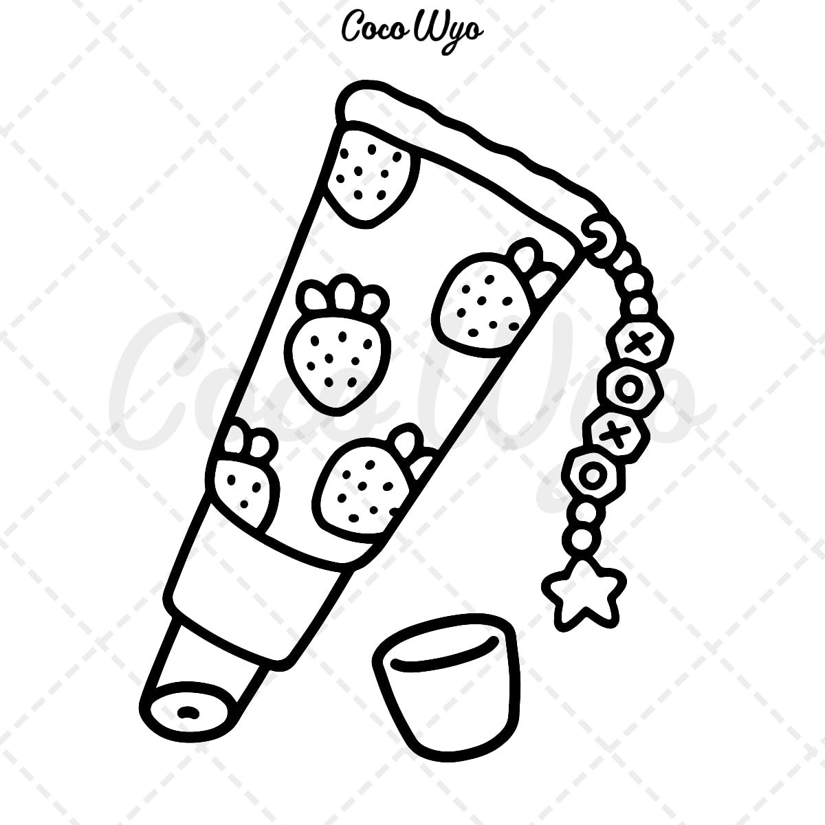 Glow Cosmetics Coloring Book for Adults and Kids Bold and Easy Simple and Big