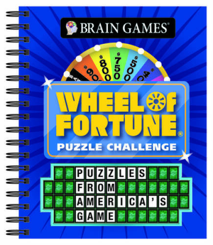 Brain Games – Wheel of Fortune Puzzle Challenge – Spiral-bound – VERY GOOD