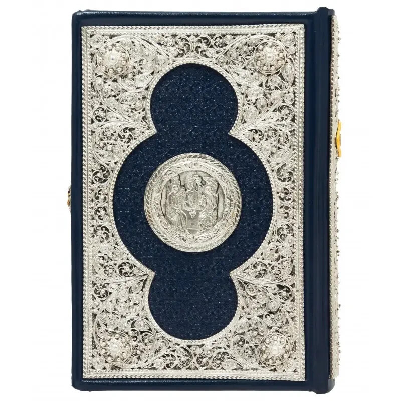 in Russian Bible Leather Gilding Silvering Gift Exclusive Библия 13x19cm Библия