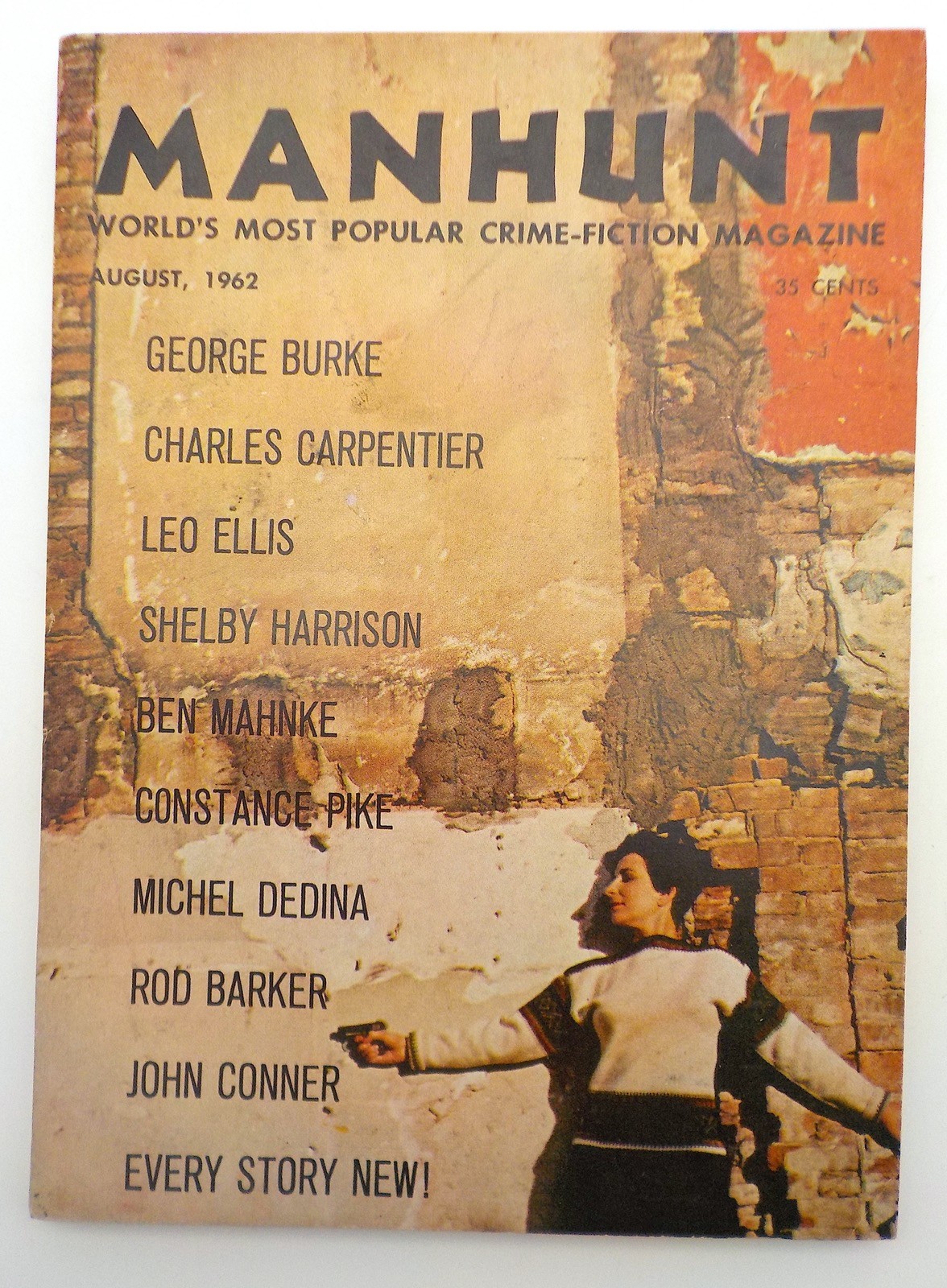 MANHUNT Detective Story Monthly Magazine August 1962