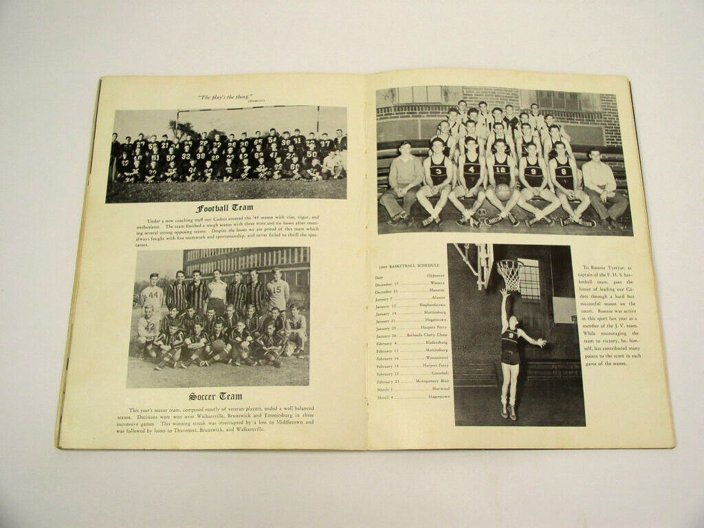 “The Last Word” 1949 Frederick Md High School Yearbook – Maryland – 58 Pages