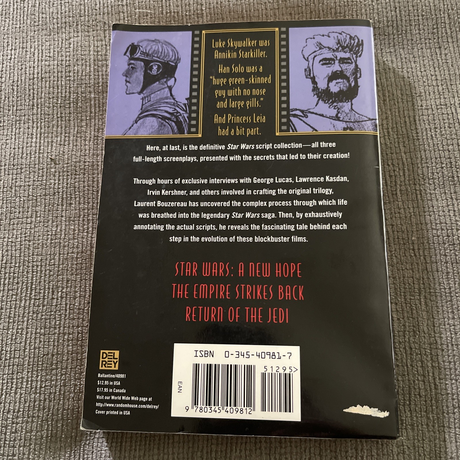 Star Wars: the Annotated Screenplays by Laurent Bouzereau (1997, Trade…