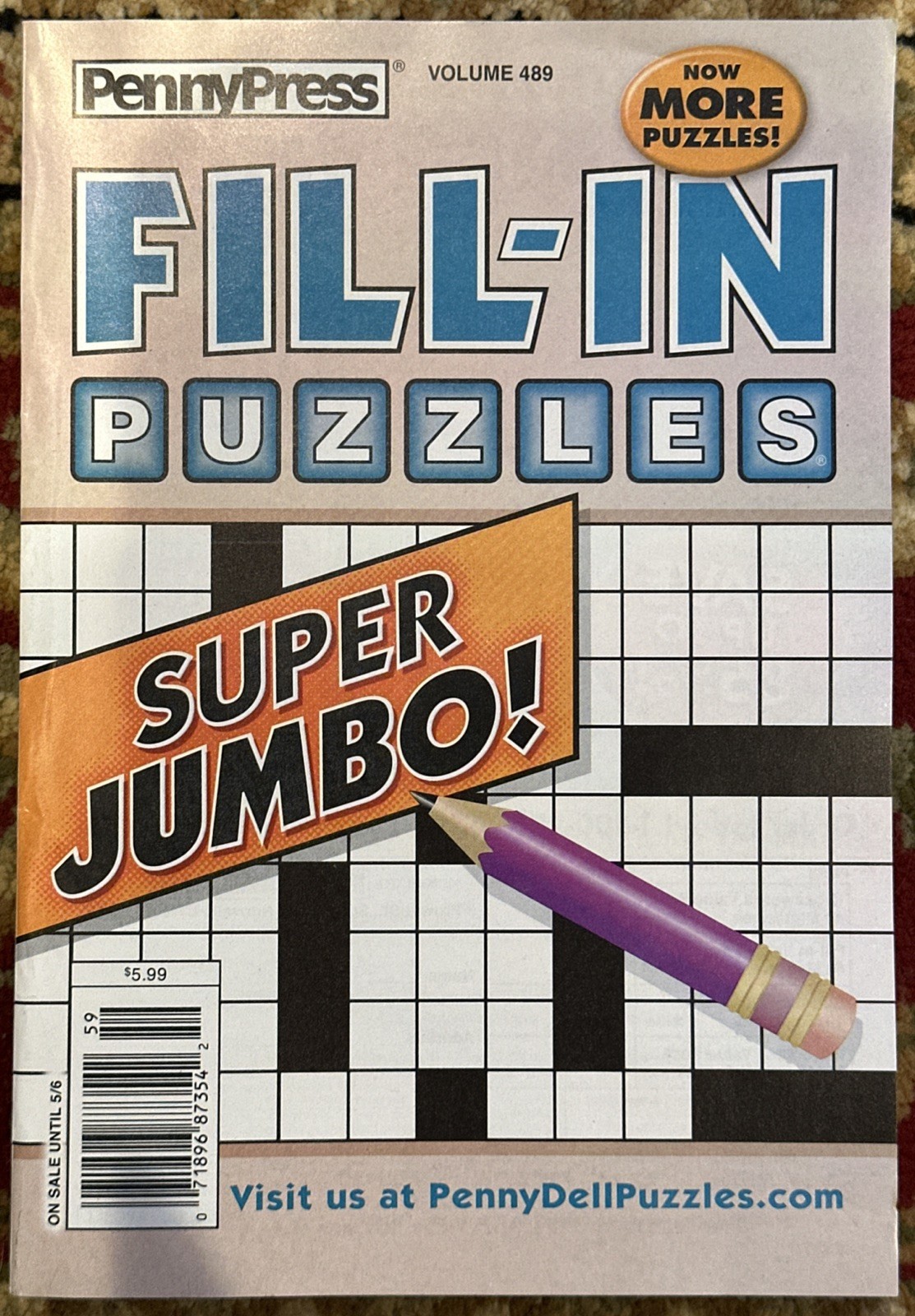 Fill-In Puzzles Magazine Super Jumbo Volume 489 April 2025