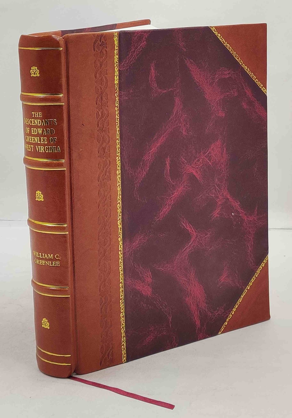 The descendants of Edward Greenlee of West Virginia. 1956 by Gre [Leather Bound]