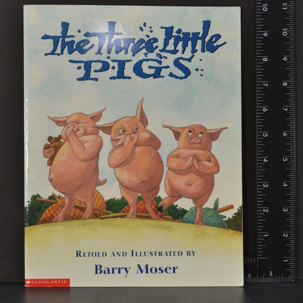 The Three Little Pigs By Barry Moser PAPERBACK  BOOK ( VERY GOOD )
