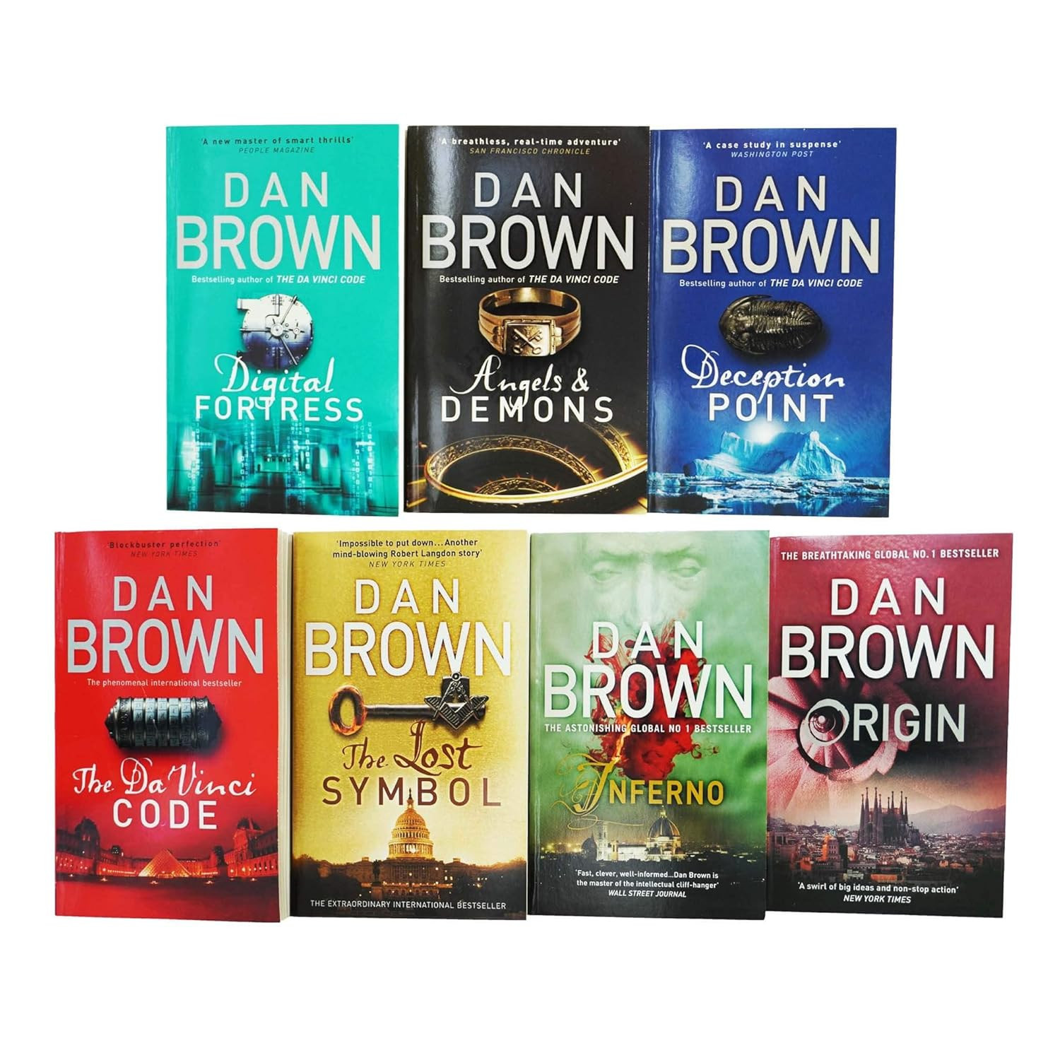 Robert Langdon Series Collection 7 Books Set by Dan Brown (Angels and Demons, th