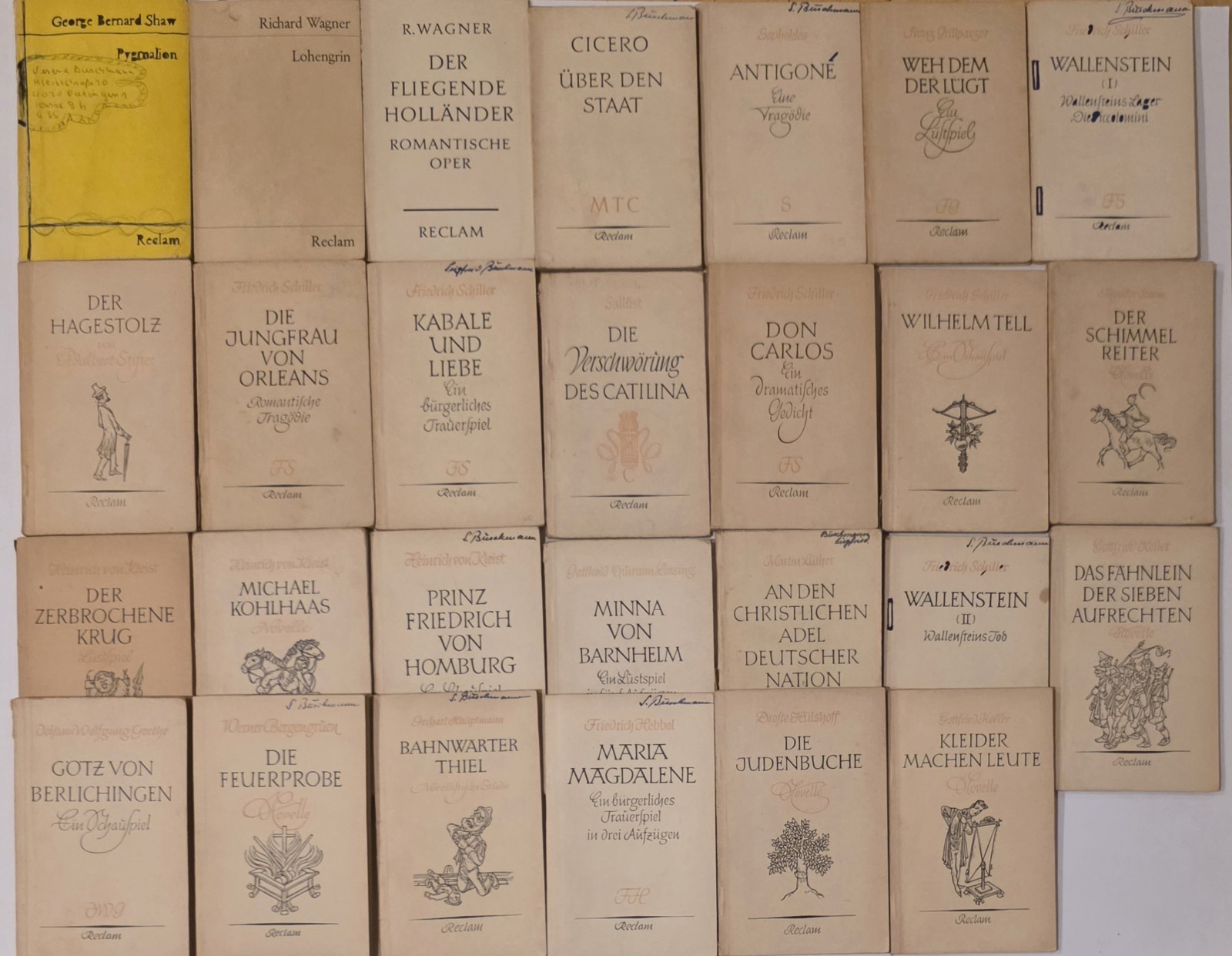 Vintage Reclam German Classics Lot – Goethe Schiller Kleist Wagner 27 Books