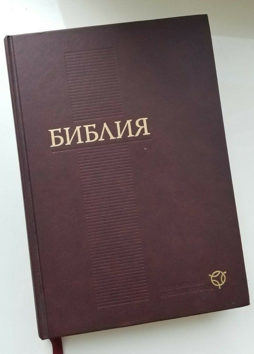 RUSSIAN Bible MODERN translation 23x16cm brown NEW Русская Библия современный US