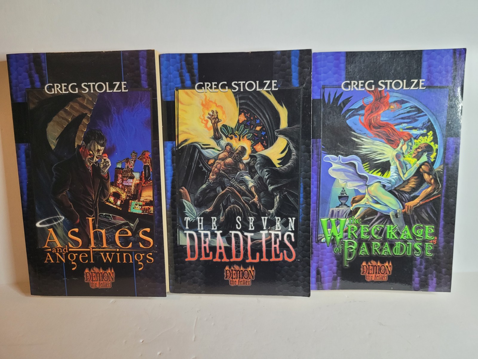 Greg Stolze, Trilogy Of The Fallen, Books 1, 2, & 3. Paperback.