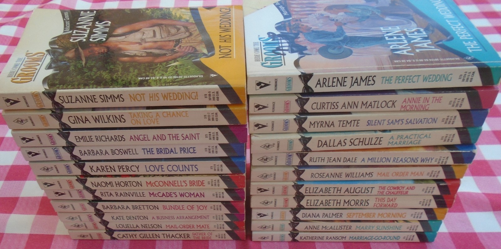 HERE COME THE GROOMS LOT OF 22 ROMANCE PAPERBACK BOOKS