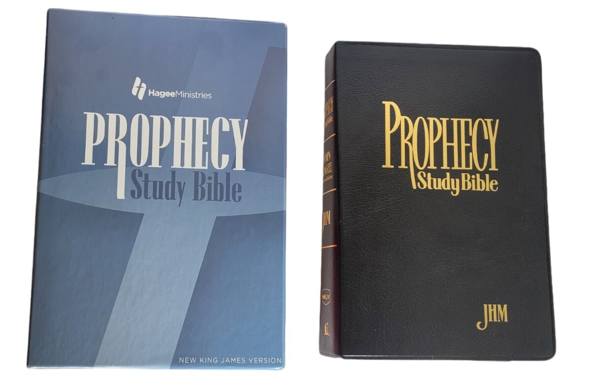 Prophecy Study Bible NKJV Black Bonded Leather JOHN HAGEE 071802981X