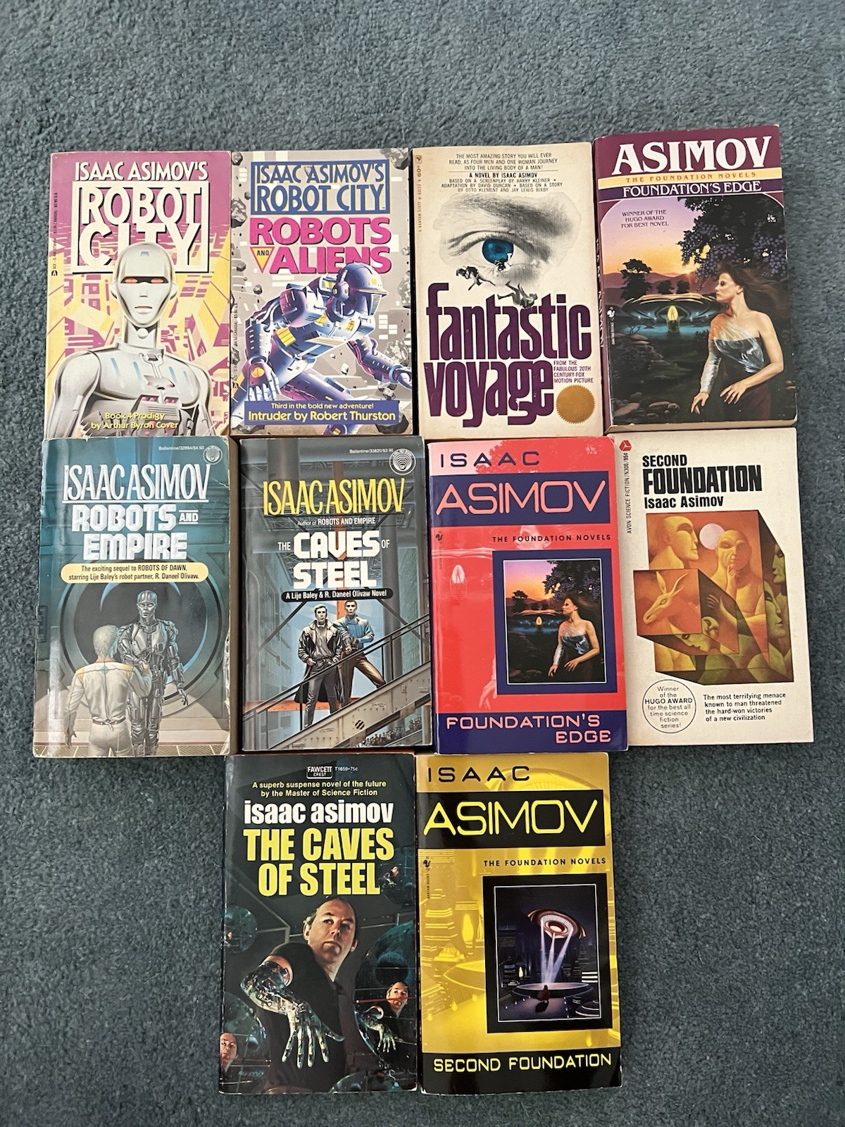 Isaac Asimov Vintage Lot Of 10 Paperback Books